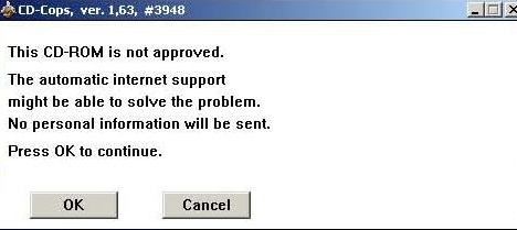 The CD-ROM is not approved. The automatic internet ....