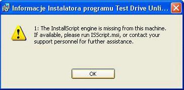 The InstallScript engine is missing from this machine. If available, please run ISSscript.msi, or contact your support personnel for further assistance