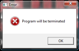 Przy próbie uruchomienia gry pojawia się komunikat "Program will be terminated". Gra kończy działanie (Windows Vista)