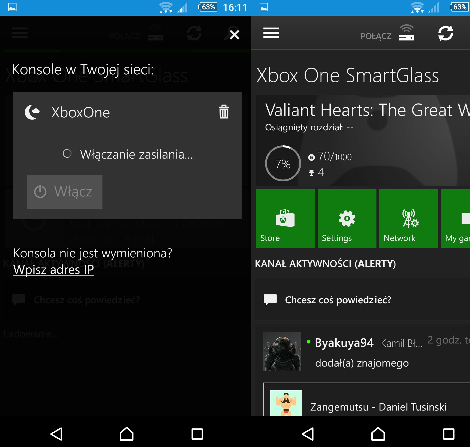 
Aplikacja SmartGlass
, Zgrana para - Windows 10 i Xbox One