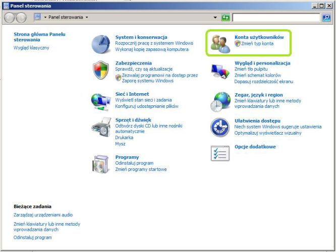 Komunikat: Zaloguj się jako Administrator (Windows Vista).