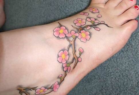 Gałązka lub całe drzewo wiśni, All Points Bulletin - Tatuaże na świecie