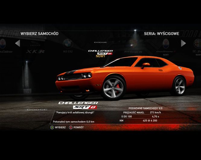 Dodge Challenger SRT8, Need for Speed: Hot Pursuit - przegląd samochodów "cywilnych"