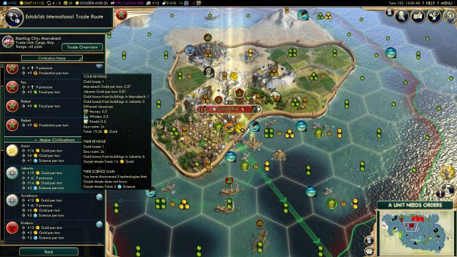 Szlaki handlowe, Civilization V: Nowy wspaniały świat - już graliśmy
