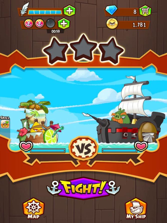 Bitwy statków, Angry Birds Fight! - poradnik dla początkujących graczy