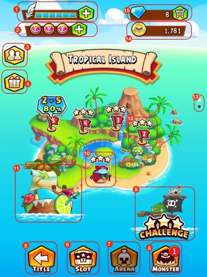 Mapa, Angry Birds Fight! - poradnik dla początkujących graczy