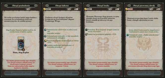 Zasady specjalne i obrzędy, Total War: Warhammer II - jaszczuroludzie - poradnik 