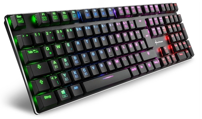 Sharkoon PureWriter RGB – pierwsza z tańszych niskoprofilowych, Szybkie i kompaktowe klawiatury niskoprofilowe dla graczy | TOP 5 